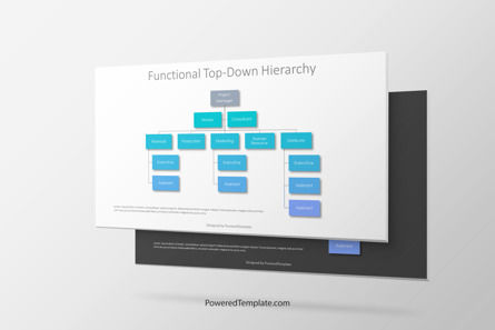 Functional Top-Down Hierarchy Presentation Template, Master Slide