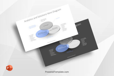 Analytics and Solutions Venn Diagram Presentation Template, Master Slide