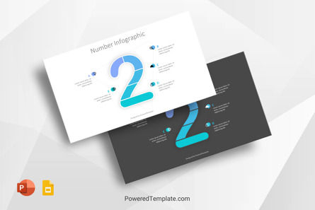 Segmented 2 Number Infographics Presentation Template, Master Slide