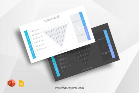 6-Step Sales Funnel Diagram Presentation Template, Master Slide