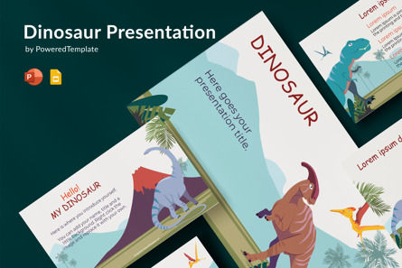 All About the Dinosaurs Presentation Template, Master Slide